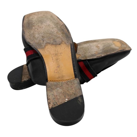 Gucci Marmont sz 38 Peyton Leather Slippers Slides GG-S0207P-C013 - Picture 9 of 10